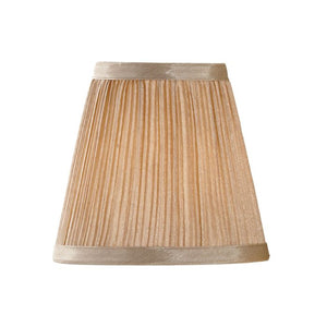 Clip Shades Mushroom Pleat Gold Chiffon Candle Shade - Comet Lighting