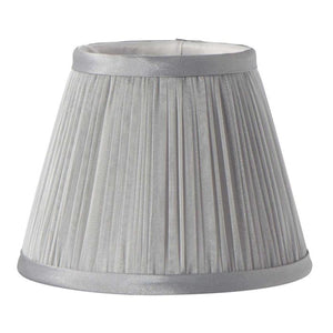 Clip Shades Pleated Grey Chiffon Candle Shade - Comet Lighting