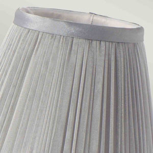Clip Shades Pleated Grey Chiffon Candle Shade - Comet Lighting