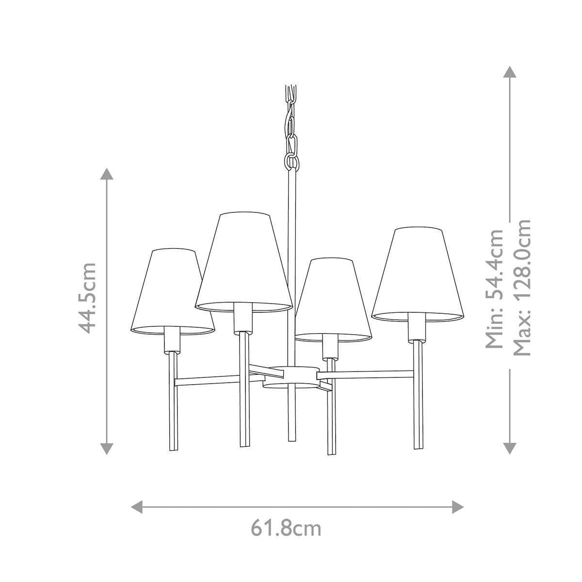 Lucerne 4-Light Chandelier - Comet Lighting