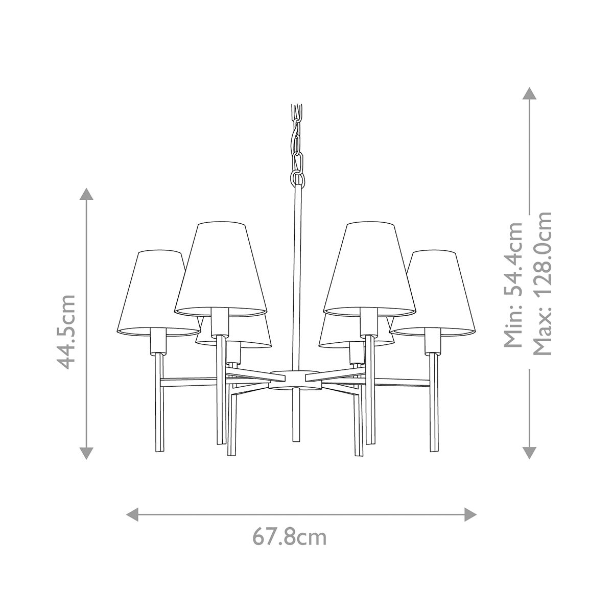 Lucerne 6-Light Chandelier - Comet Lighting