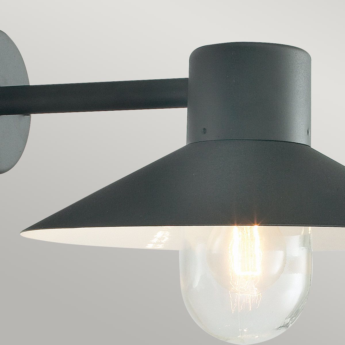 Lund 1 Light Wall Lantern - Black - Comet Lighting