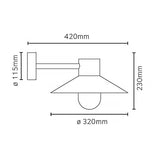 Lund 1 Light Wall Lantern - Black - Comet Lighting