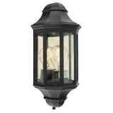 Malaga Mini 1 Light Mini Wall Lantern - Black - Comet Lighting