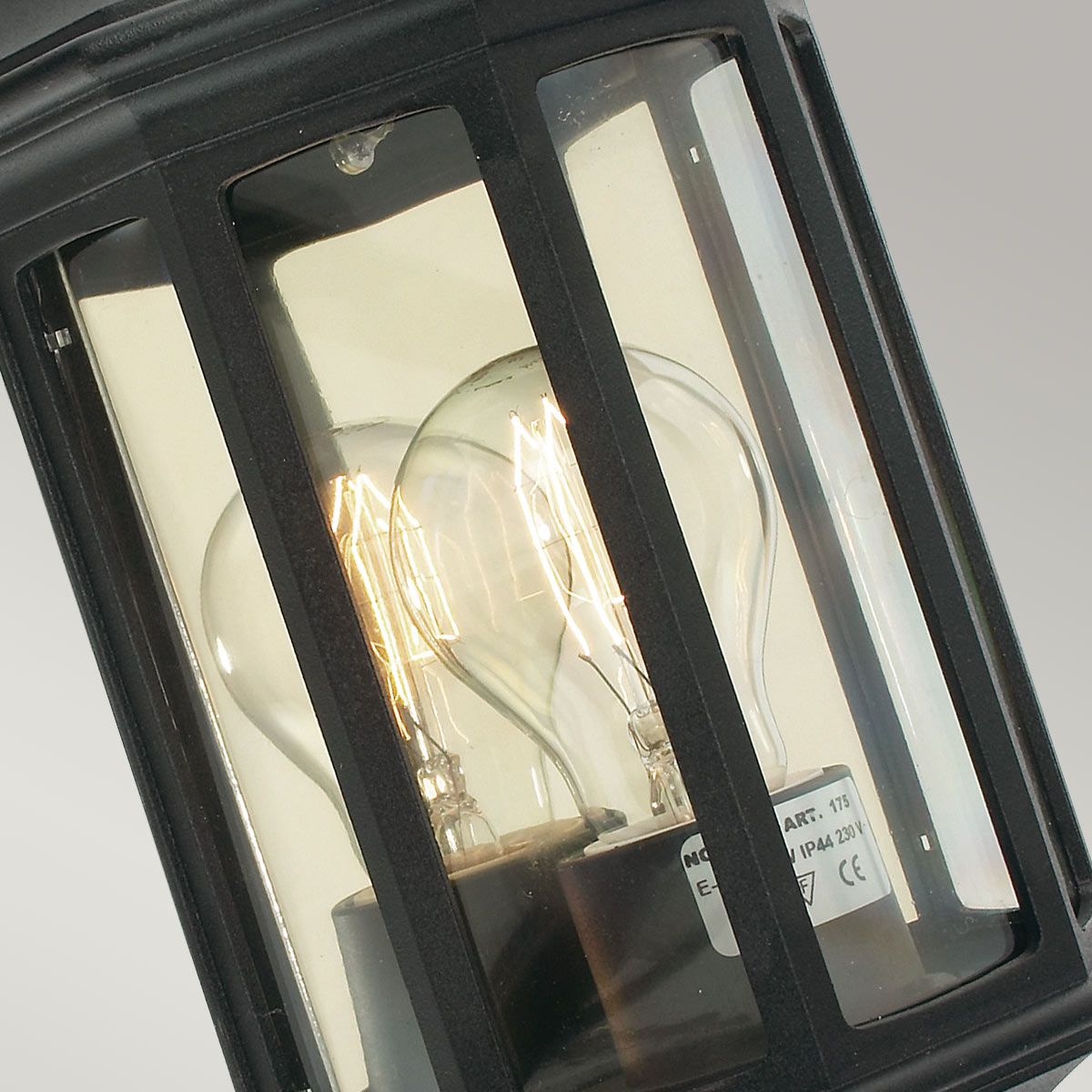 Malaga Mini 1 Light Mini Wall Lantern - Black - Comet Lighting