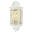 Malaga Mini 1 Light Mini Wall Lantern - White - Comet Lighting