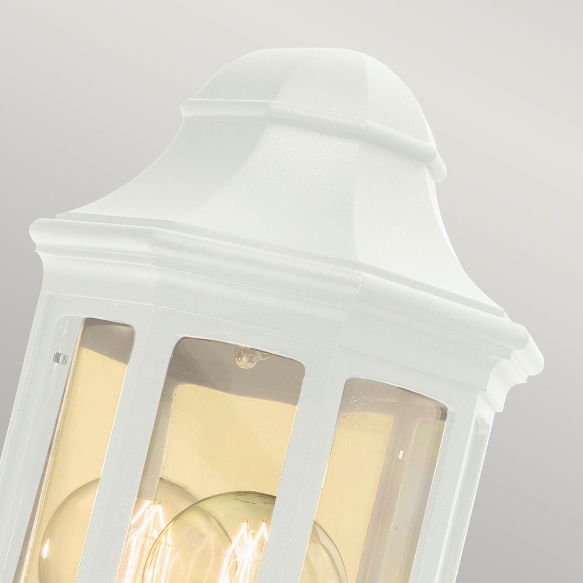 Malaga Mini 1 Light Mini Wall Lantern - White - Comet Lighting