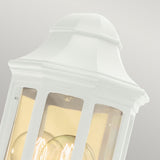 Malaga Mini 1 Light Mini Wall Lantern - White - Comet Lighting