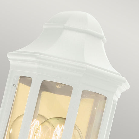 Malaga Mini 1 Light Mini Wall Lantern - White - Comet Lighting
