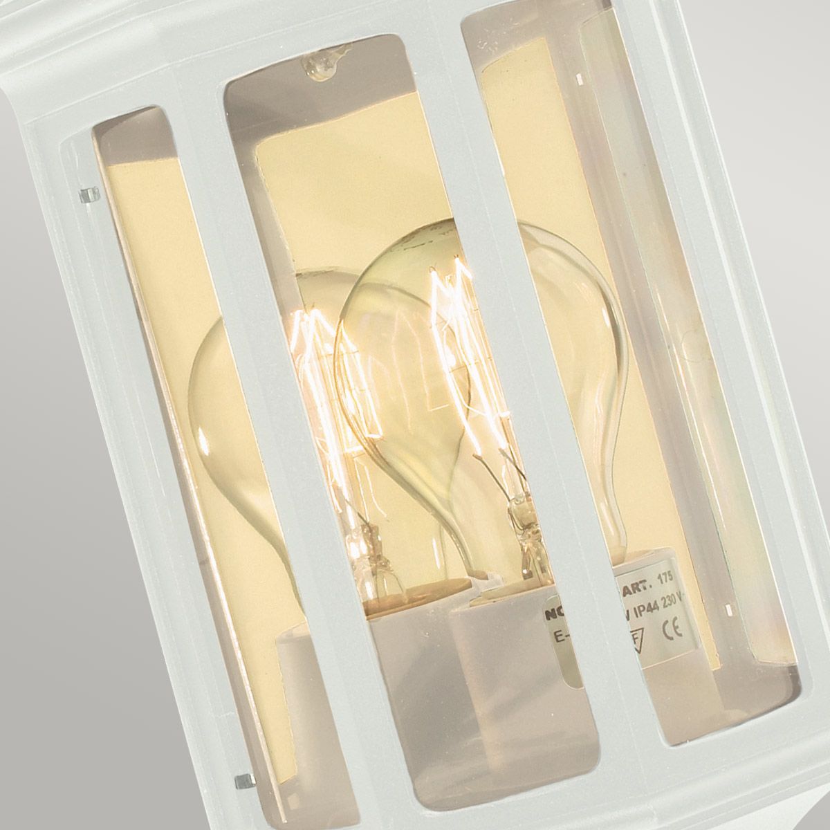 Malaga Mini 1 Light Mini Wall Lantern - White - Comet Lighting