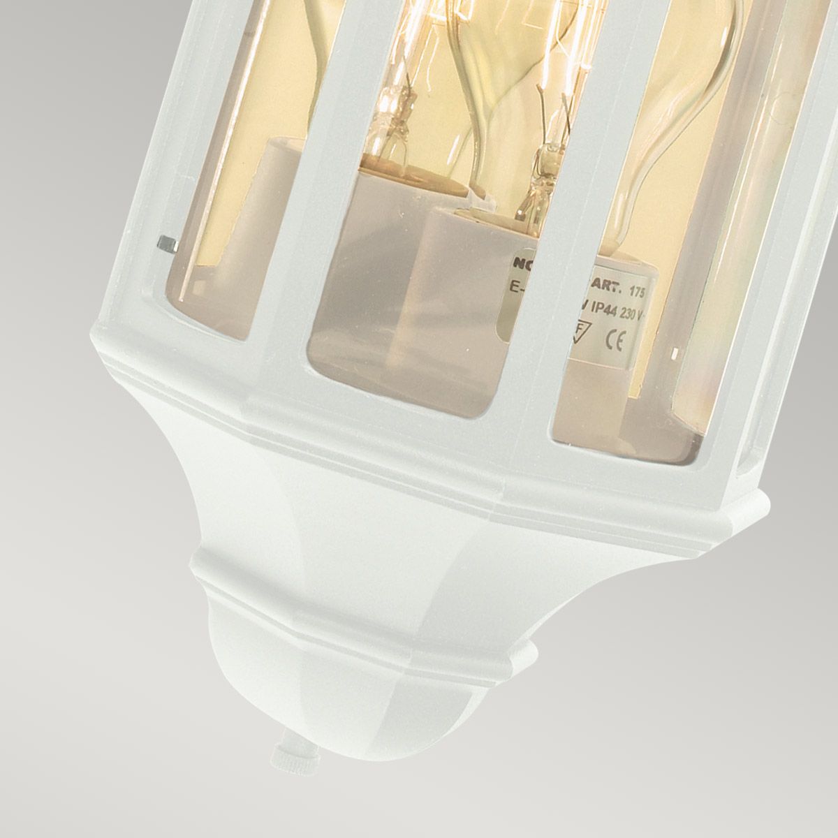 Malaga Mini 1 Light Mini Wall Lantern - White - Comet Lighting
