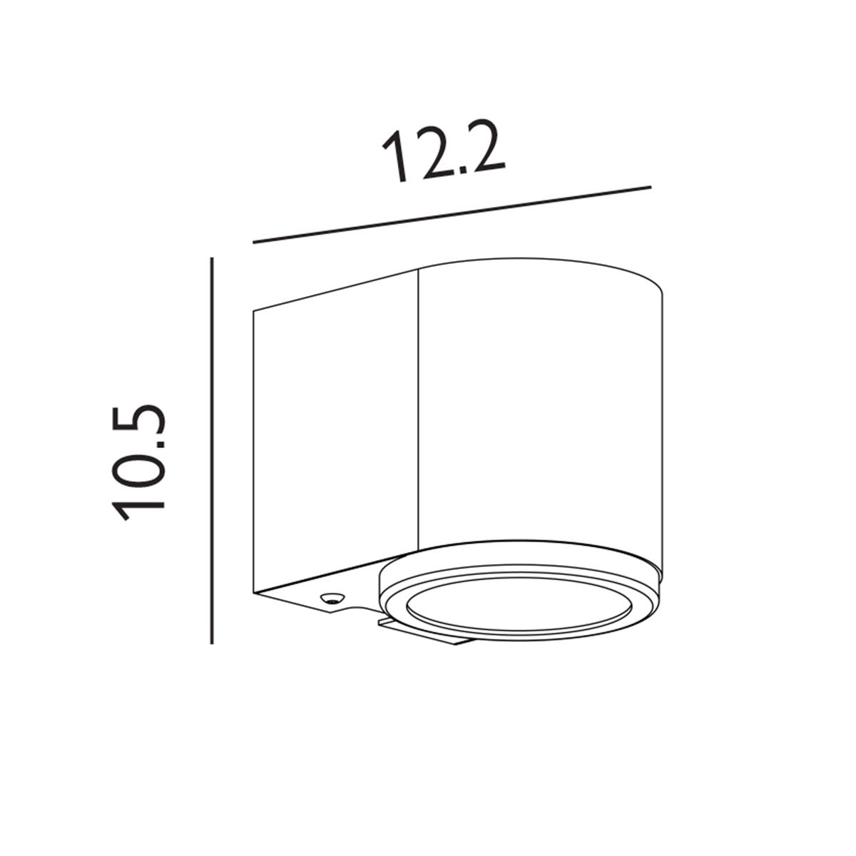 Mandal 1 Light Down Wall Light Black - Comet Lighting