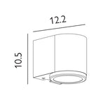Mandal 1 Light Down Wall Light Black - Comet Lighting