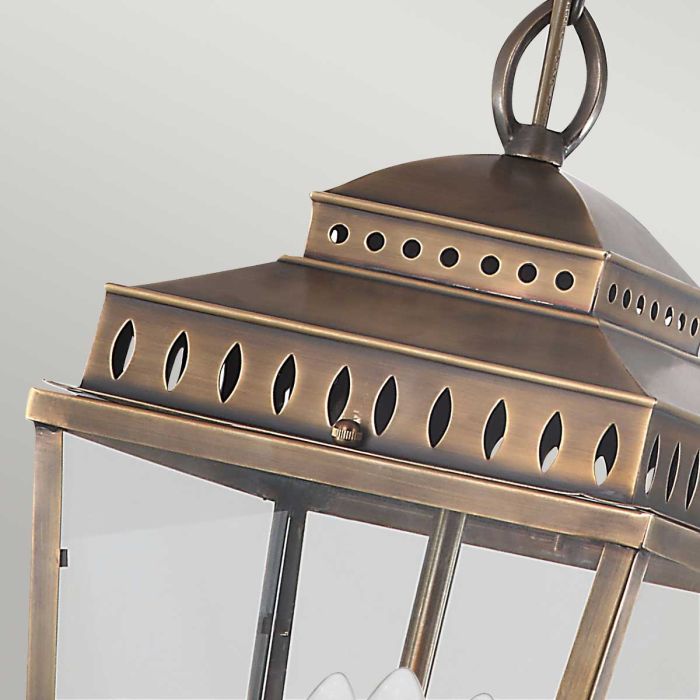 Mansion House Outdoor Chain Lantern Brass