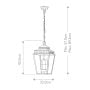 Mansion House Outdoor Chain Lantern Polished Nickel