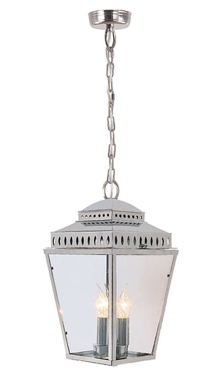 Mansion House Outdoor Chain Lantern Polished Nickel
