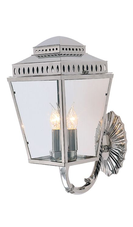 Mansion Outdoor House Wall Lantern Polished Nickel