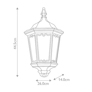 Medstead 1 Light Half Lantern - Comet Lighting