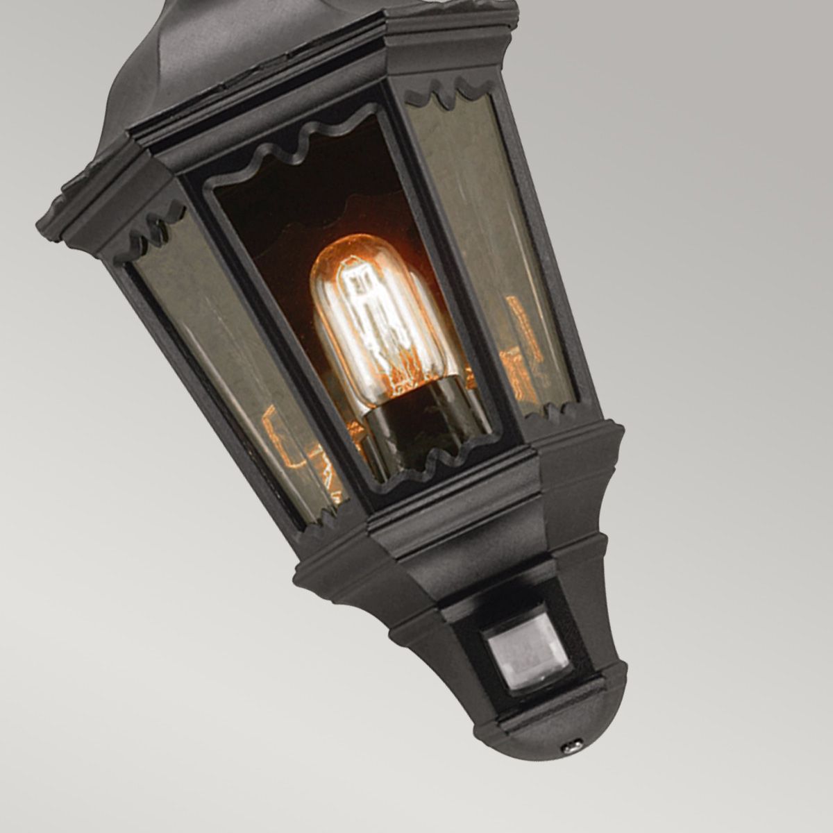 Medstead 1 Light Half Lantern With Pir Sensor - Comet Lighting