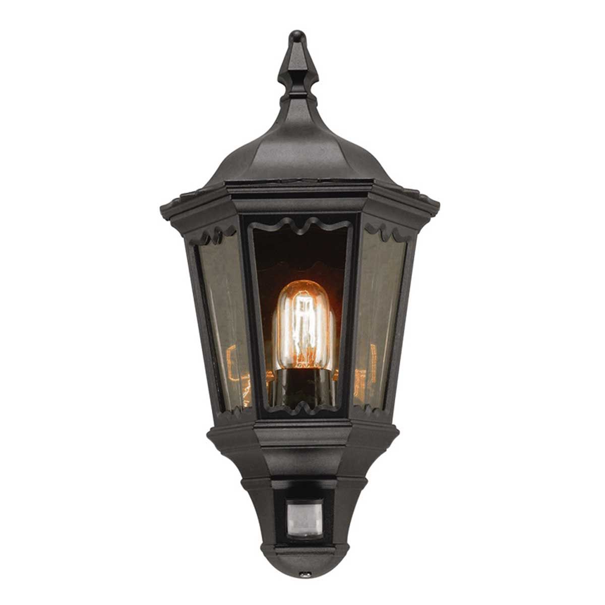 Medstead 1 Light Half Lantern With Pir Sensor - Comet Lighting