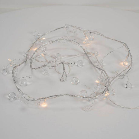 10 Light Battery Operated LED Diamond Gem String Lights - Comet Lighting