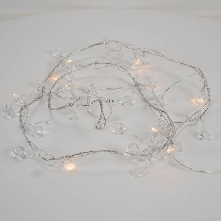 10 Light Battery Operated LED Diamond Gem String Lights - Comet Lighting