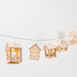 10 Light Battery Operated LED Wooden House String Lights - Comet Lighting