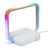 3-in-1 Wireless Charging Pad With Colour Changing Light In White - Comet Lighting