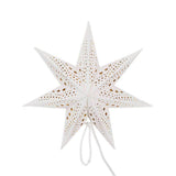 45cm Pin Up Plug In Paper Star With White Velvet Finish - Comet Lighting