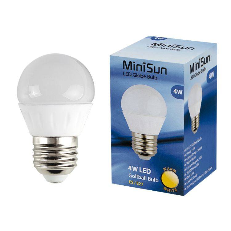 4w ES Globe Bulb 2700K 400lm 20000 hours - Comet Lighting