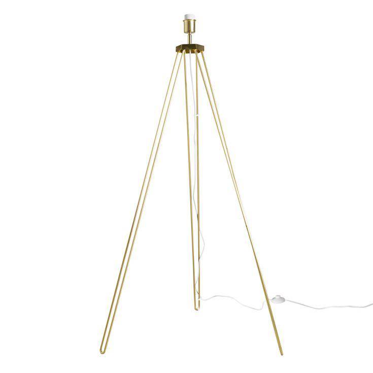 Aero Hairpin Leg Gold Tripod Floor Lamp - Comet Lighting