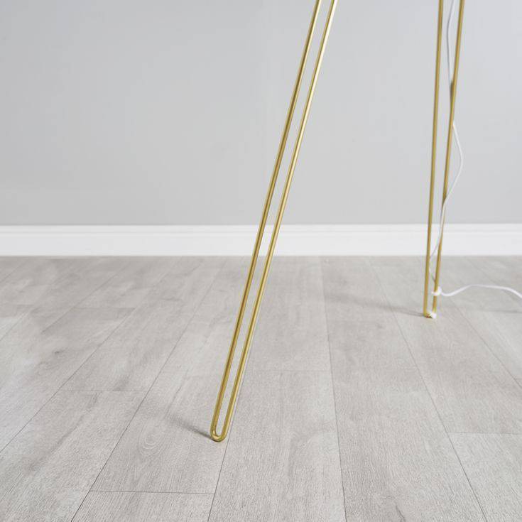 Aero Hairpin Leg Gold Tripod Floor Lamp - Comet Lighting