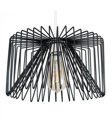 Amadeus Wire Non Electric Pendant Shade Black - Comet Lighting