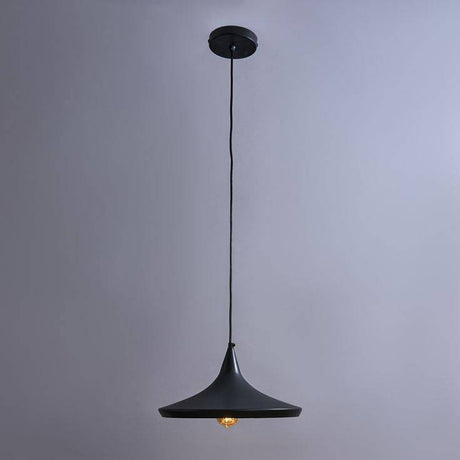 Amini Matt Black With Gold Inner Ceiling Pendant - Comet Lighting