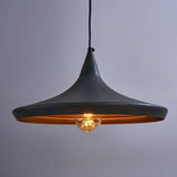 Amini Matt Black With Gold Inner Ceiling Pendant - Comet Lighting