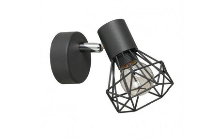 Angus Black Grey Single Spotlight - Comet Lighting