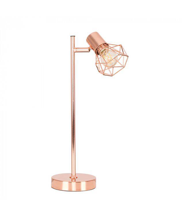 Angus Copper Geometric Adjustable Desk Lamp - Comet Lighting