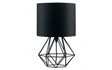 Angus Geometric Black Base Table Lamp Black Shade - Comet Lighting