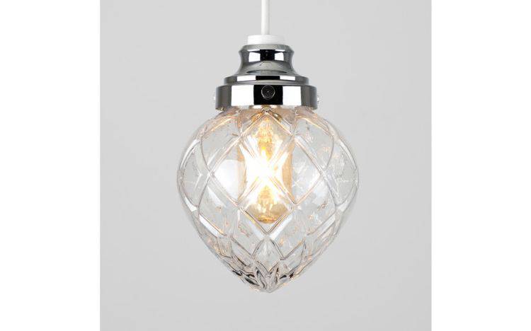 Aphrodite Chrome Basket Ceiling Pendant - Comet Lighting