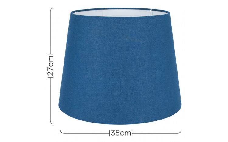 Aspen Large Tapered Shade 270mm x 350mm Navy Blue - Comet Lighting