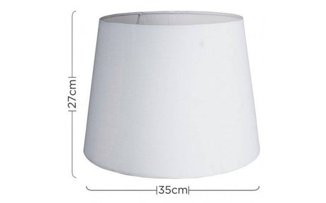 Aspen Large Tapered Shade 270mm x 350mm White - Comet Lighting