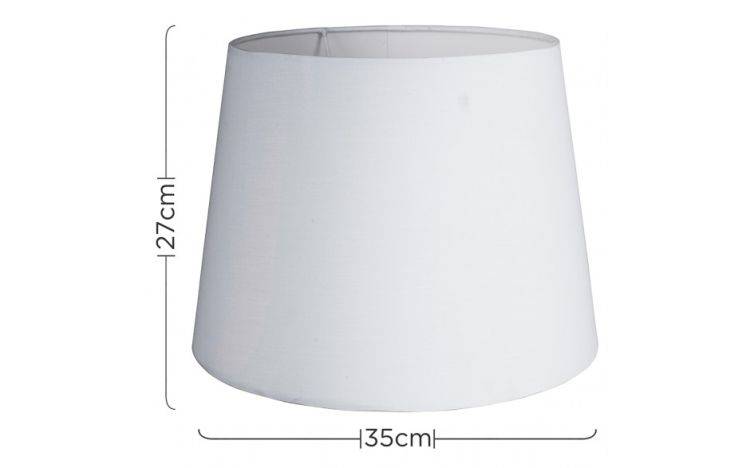 Aspen Large Tapered Shade 270mm x 350mm White - Comet Lighting