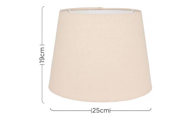 Aspen Small Tapered Shade 190mm x 250mm Beige - Comet Lighting