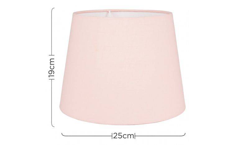 Aspen Small Tapered Shade 190mm x 250mm Dusky Pink - Comet Lighting