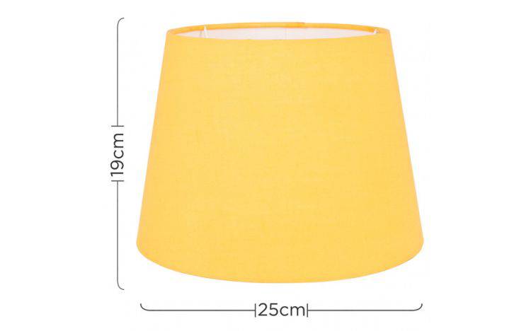 Aspen Small Tapered Shade 190mm x 250mm Mustard - Comet Lighting