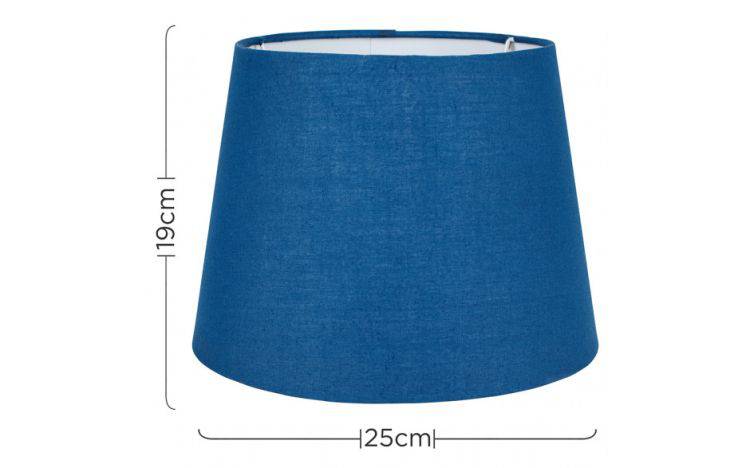 Aspen Small Tapered Shade 190mm x 250mm Navy Blue - Comet Lighting