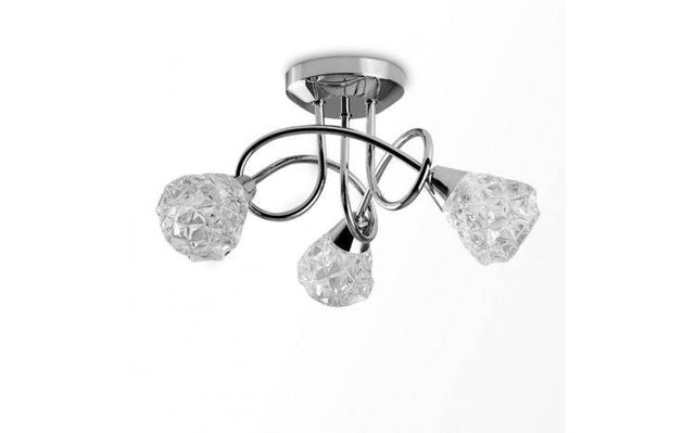 Astley 3 Way Chrome Ceiling Light - Comet Lighting