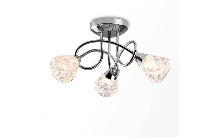 Astley 3 Way Chrome Ceiling Light - Comet Lighting