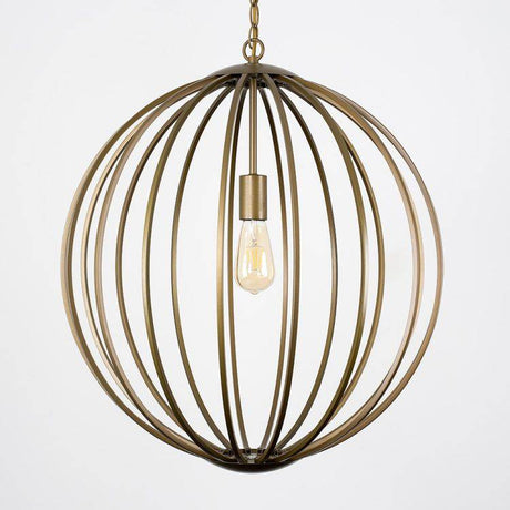 Astoria Gold Basket Electric Pendant - Comet Lighting