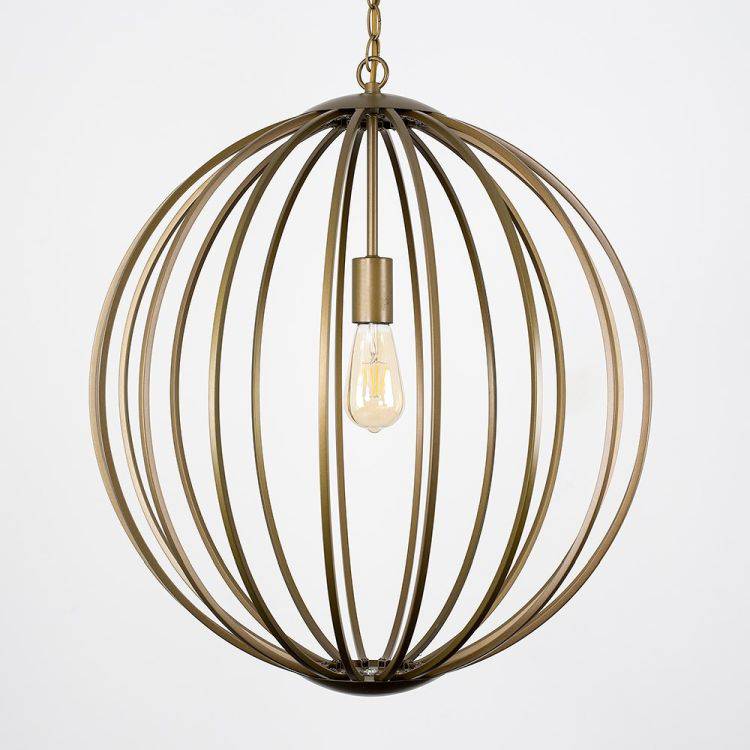 Astoria Gold Basket Electric Pendant - Comet Lighting